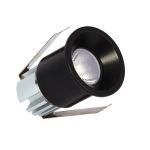 Mini Spot Round Recessed Dimmable Triac 3W Black